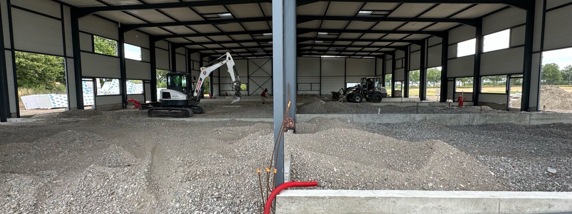 CHANTIER EN COURS – R&eacute;alisation d’un b&acirc;timent multi-cellules – Kilstett Strasbourg